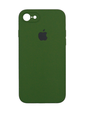 Силиконовый чехол Full Cover Square для iPhone 7/8 dark green Full Camera