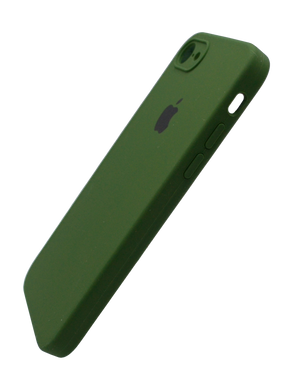 Силиконовый чехол Full Cover Square для iPhone 7/8 dark green Full Camera