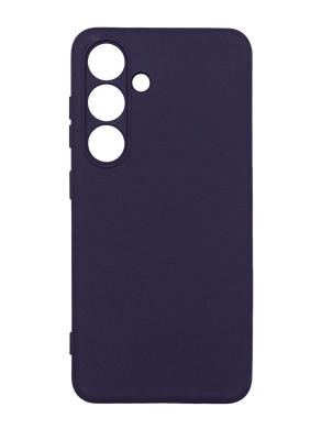 Силиконовый чехол SMTT для Samsung S24 dark violet Full Camera с микрофиброй