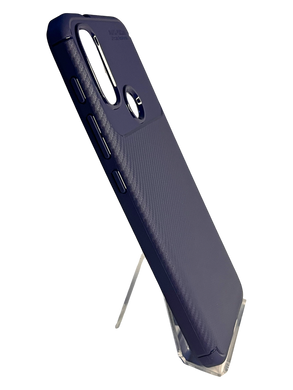 Силіконовий чохол Ultimate Experience Carbon для Motorola Moto E20 blue