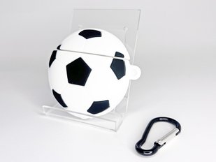 Чохол силіконовий Brand для AirPods 1/2 + карабін football