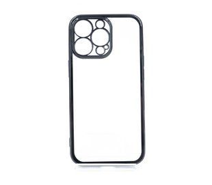 Силіконовий чохол Сlear для iPhone 13 Pro black Full Camera з глянсовою окантовкою