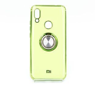 Накладка Soft Glass кольцо для Xiaomi Redmi 7 green