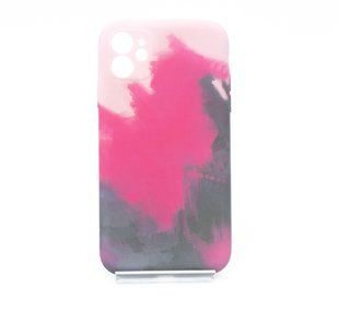 Силіконовий чохол Watercolor для iPhone 11 rose red/dark green (22)