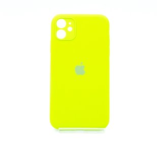 Силіконовий чохол Full Cover для iPhone 11 lime green Full Camera