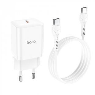 Мережевий зарядний пристрій Hoco N27 Innovative PD20W/USB-C/Type-C to Type-C white