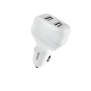 Автомобільний зарядний пристрій Hoco Z36 Lightning 2USB white