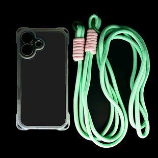 Чохол TPU CrossBoby with strape для iPhone 16 clear Full Camera