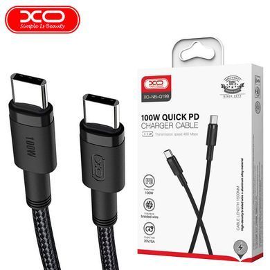 Кабель XO NB-Q199 Type-C to Type-C 1.5m black