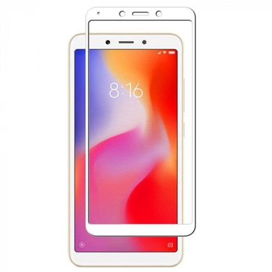 Защитное 2,5D стекло Full Glue для Xiaomi Redmi 6A f/s white