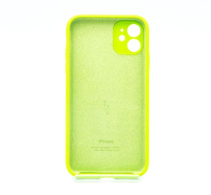 Силіконовий чохол Full Cover для iPhone 11 lime green Full Camera