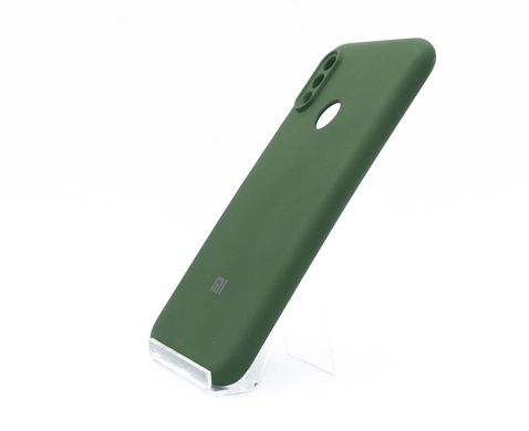 Силиконовый чехол Full Cover для Xiaomi Redmi Note 7/Note7Pro/Note7S dark green My color Full Camera