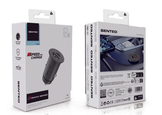 AЗУ Senteo Q-06 USB+Type-C PD/QC 63W 3A black (сертификат СЕ)