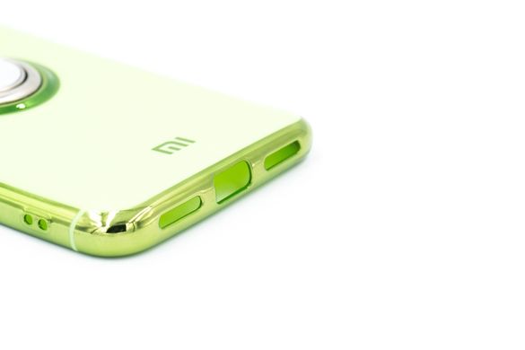 Накладка Soft Glass кольцо для Xiaomi Redmi 7 green
