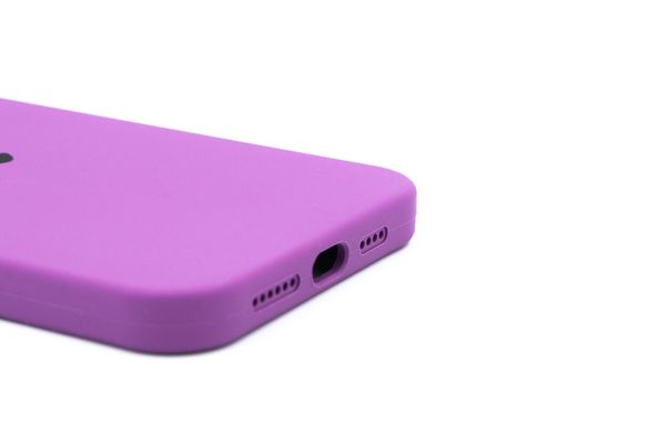 Силіконовий чохол Full Cover для iPhone 12 Pro Max purple Full Camera