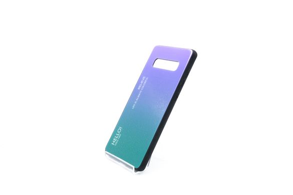 TPU+Glass чохол Gradient HELLO для Samsung S10+ violet