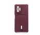 Силиконовый чехол Colorful Pocket Card для Xiaomi Redmi Note 10 Pro/10 Pro Max maroon Full Camera