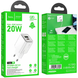 Сетевой блок питания Hoco N46 Glorious PD20W+QC3.0 (1USB-A/1C) white