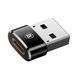 Перехідник Baseus mini CAAOTG USB male to Type-C Female 5A Black