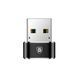 Перехідник Baseus mini CAAOTG USB male to Type-C Female 5A Black