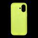 Силиконовый чехол with MagSafe для iPhone 17 neon yellow 1:1 Smart animation с кнопкой