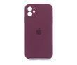 Силиконовый чехол Full Cover Square для iPhone 11 maroon Full Camera