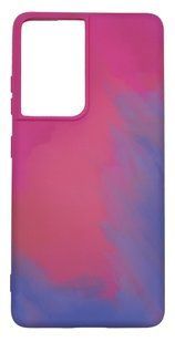 Силіконовий чохол WAVE Watercolor для Samsung S21 ultra pink/purple (TPU)
