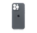 Силіконовий чохол Full Cover для iPhone 15 Pro Max pebble (dark gray) Full Camera