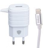 Мережевий зарядний пристрій Inkax CD-09 Lightning 2.1A 1usb white