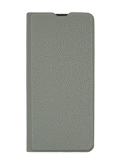 Чехол книжка FIBRA (рельеф) для Xiaomi Redmi Note 10 grey