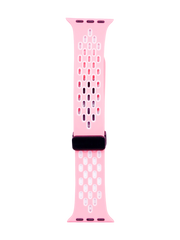 Ремінець Silicone Magnetic Perforation Band 38/40/41 L pink/white