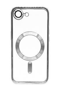 Чехол Metal Matte with MagSafe для iPhone 16e silver Full Camera