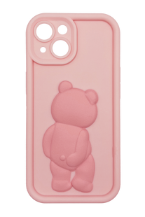 Накладка Bear для iPhone 14 pink Full Camera
