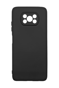 Силиконовый чехол SMTT для Xiaomi Poco X3 NFC black Full Camera с микрофиброй