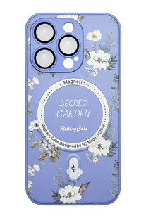 TPU+PC чохол Secret Garden with MagSafe для iPhone 14 Pro lilac