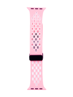 Ремешок Silicone Magnetic Perforation Band 38/40/41 L pink/white