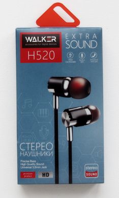 Наушники Walker H520+mic black