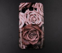 Силиконовый чехол MyPrint для Samsung J700 /J7 2015 розовые розы, clear