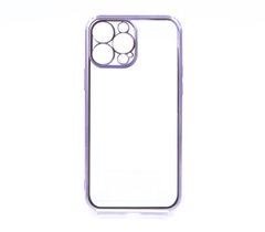 Силіконовий чохол Сlear для iPhone 13 Pro Max violet Full Camera з глянсовою окантовкою