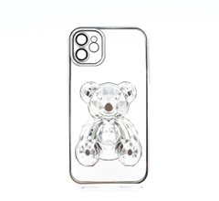 Силіконовий чохол Perfomance bear для iPhone 11 silver Full Camera