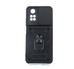 Чохол Camshield Serge Ring for Magnet для Xiaomi Poco M4 Pro 4G black протиударний шторка/захист кам