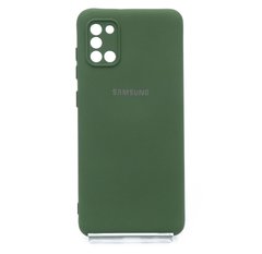 Силіконовий чохол Full Cover для Samsung A31 dark green my color Full Camera
