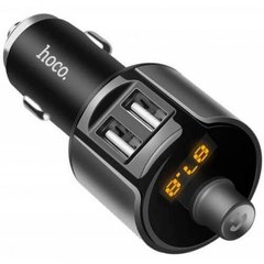 Автомобільний зарядний пристрій Hoco E19 Smart+ Bluetooth FM Launcher 2.4A/2usb black-gray