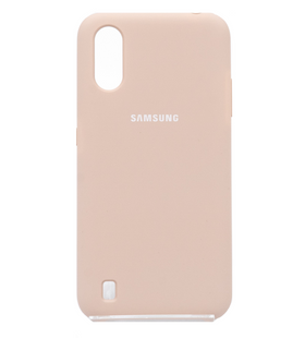 Силиконовый чехол Silicone Cover для Samsung A01 pink sand