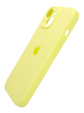 Силіконовий чохол Full Cover для iPhone 15 mellow yellow Full camera