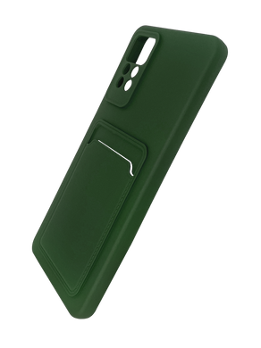 Силиконовый чехол WAVE Colorful Pocket для Xiaomi Redmi Note 11 Pro/Note 12 Pro 4G dark green Full Camera