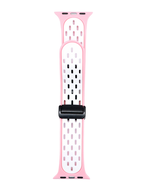 Ремешок Silicone Magnetic Perforation Band 38/40/41 L pink/white