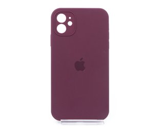 Силиконовый чехол Full Cover Square для iPhone 11 maroon Full Camera