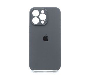 Силіконовий чохол Full Cover для iPhone 15 Pro Max pebble (dark gray) Full Camera