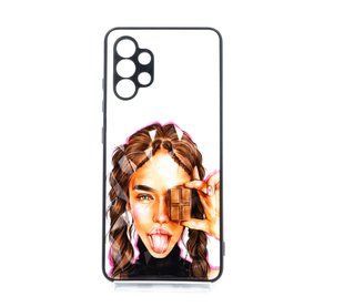TPU+PC чохол Prisma Ladies для Samsung A32 4G chocolate Full Camera